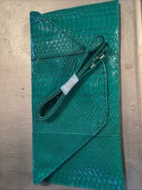 Snakeskin Cobra Envelope Clutch